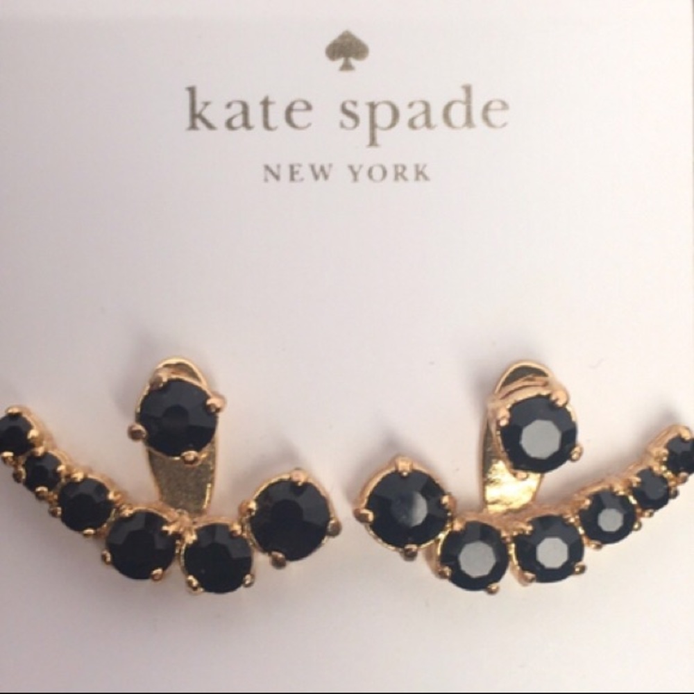 KATE SPADE • Dainty Sparkler Black Earring Jackets